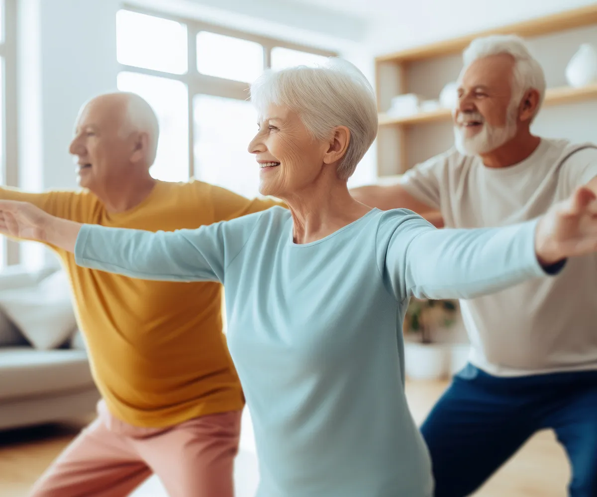 Mechanismus Wirkweise von Vitamin D auf Muskelfunktion Ältere Personen beim Gymnastiksport